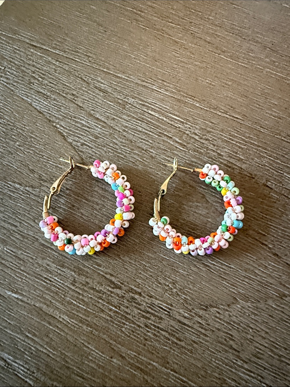 Beaded Hoop Earrings